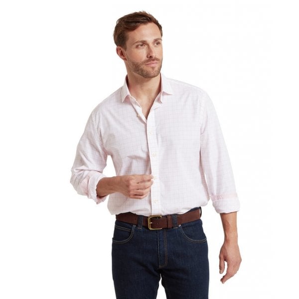 Mens Westminster Classic Shirt in Pale Pink Check