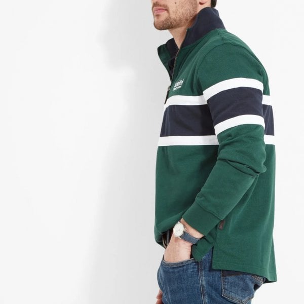 Unisex Exmouth Heritage 1/4 Zip in Pine Green