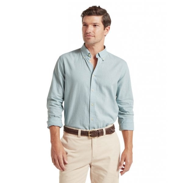 Walsingham Linen Shirt in Surf Blue