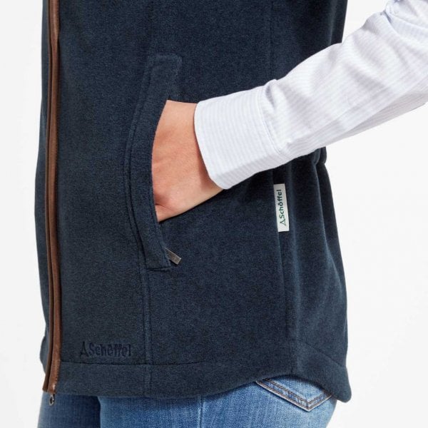 Womens Lyndon Fleece Gilet in Petrol Blue
