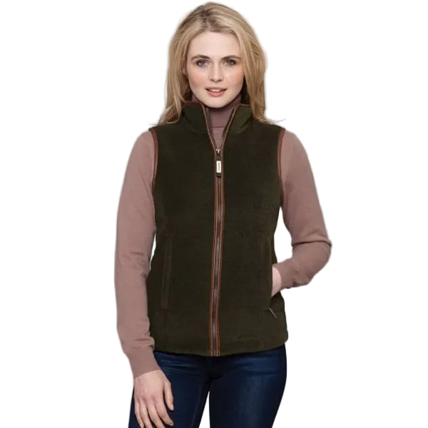 Womens Lyndon II Fleece Gilet in Forest Green