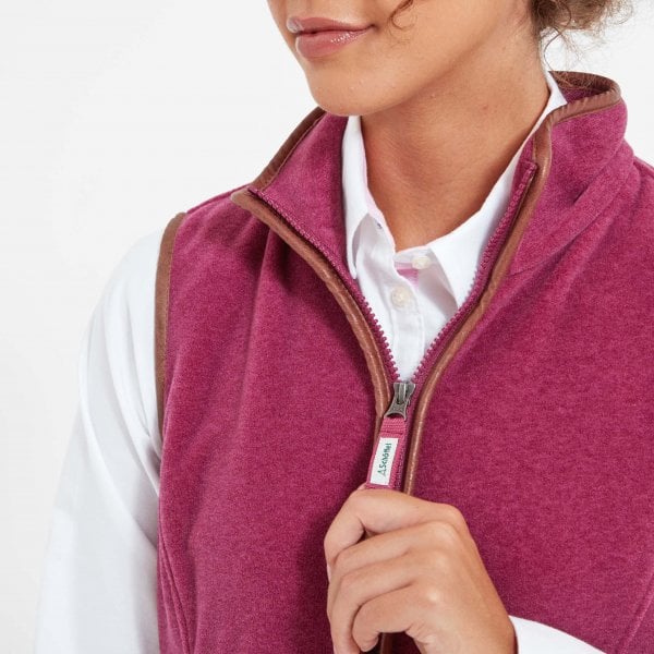 Womens Lyndon II Fleece Gilet in Mulberry