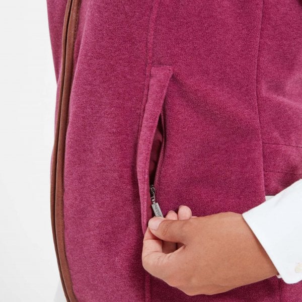 Womens Lyndon II Fleece Gilet in Mulberry