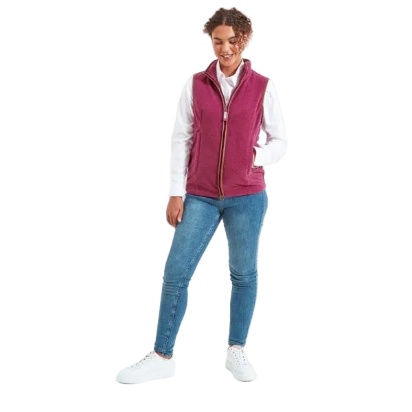 Womens Lyndon II Fleece Gilet in Mulberry