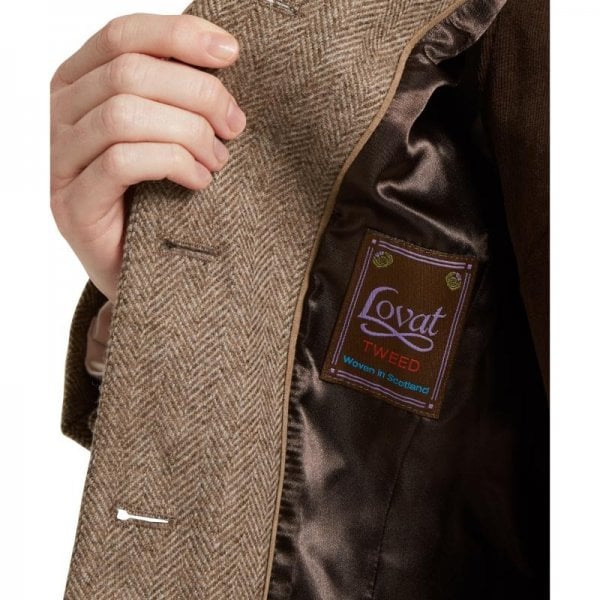 Womens Portree Tweed Jacket In Cobblestone Herringbone Tweed
