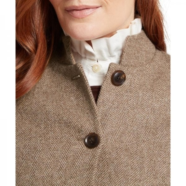 Womens Portree Tweed Jacket In Cobblestone Herringbone Tweed