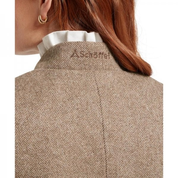 Womens Portree Tweed Jacket In Cobblestone Herringbone Tweed