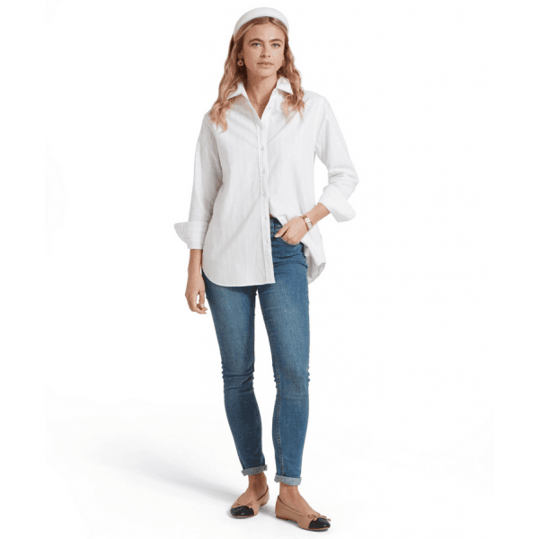 Womens Walberswick Oxford Shirt in Pink Stripe