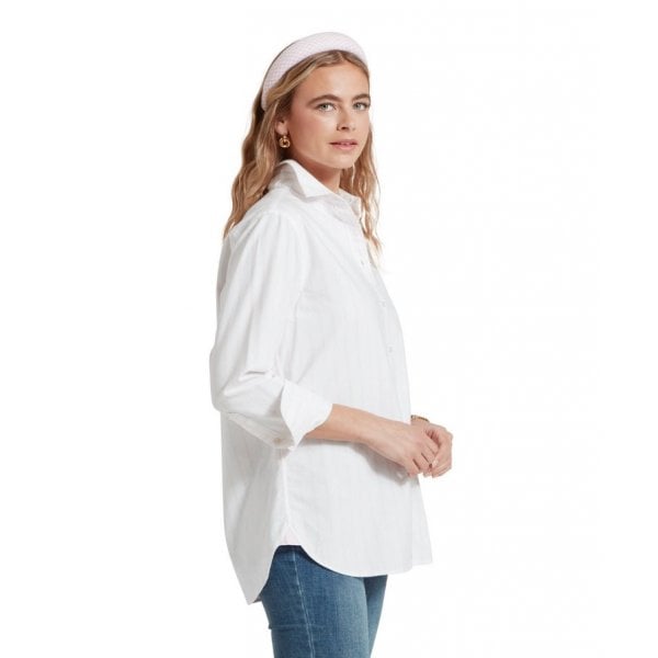 Womens Walberswick Oxford Shirt in Pink Stripe