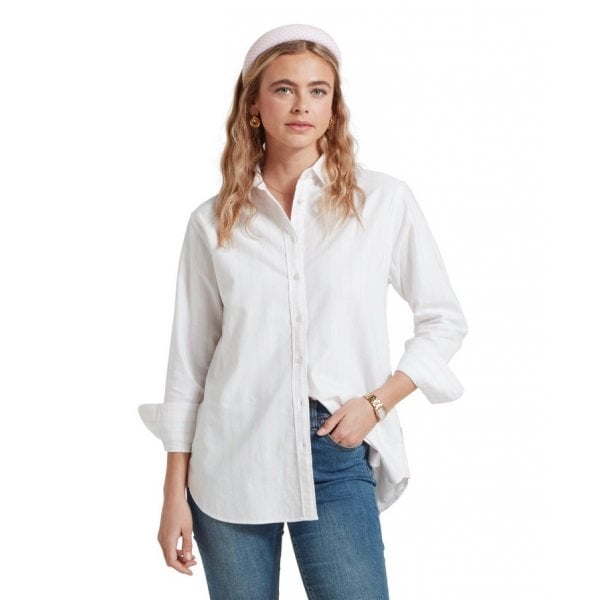 Womens Walberswick Oxford Shirt in Pink Stripe