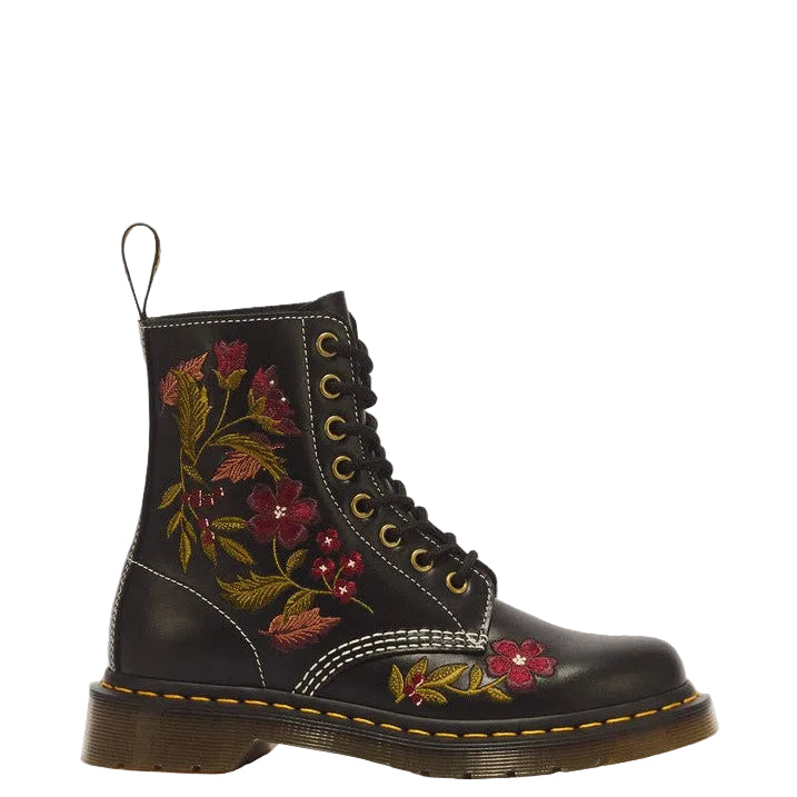 1460 Pascal Floral 8 Eye Wanama Leather Lace Up Boots