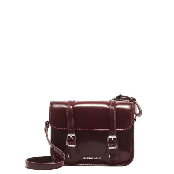 7 Inch Vegan Crossbody Bag in Cherry Red