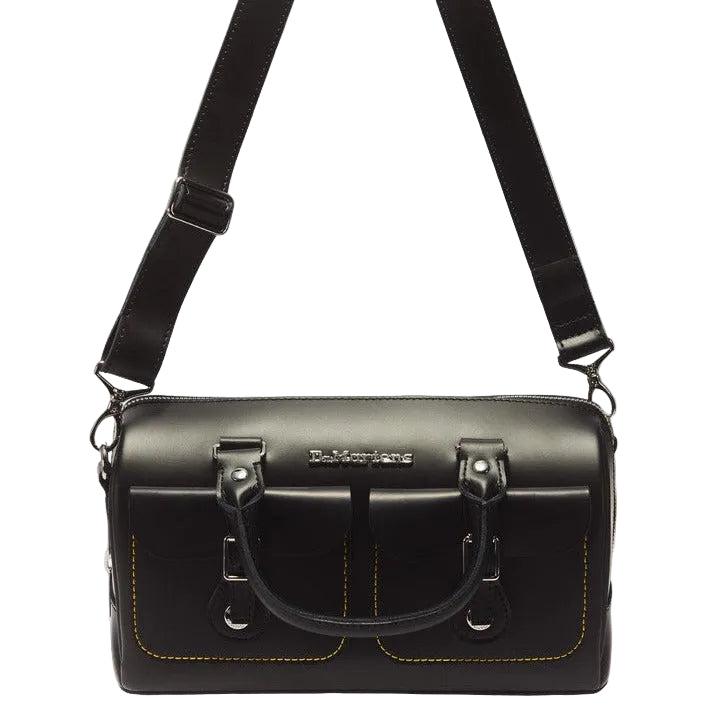 Kiev Leather Top Handle Bag in Black