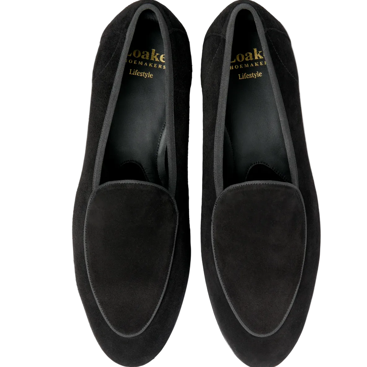 Belgrave Loafer in Black Calf Suede