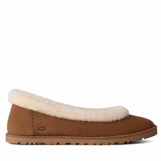 Zora Ballet Flat in Chestnut