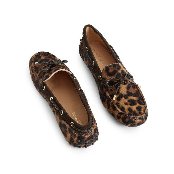 Womens Henley Leopard Haircalf Driving Shoe