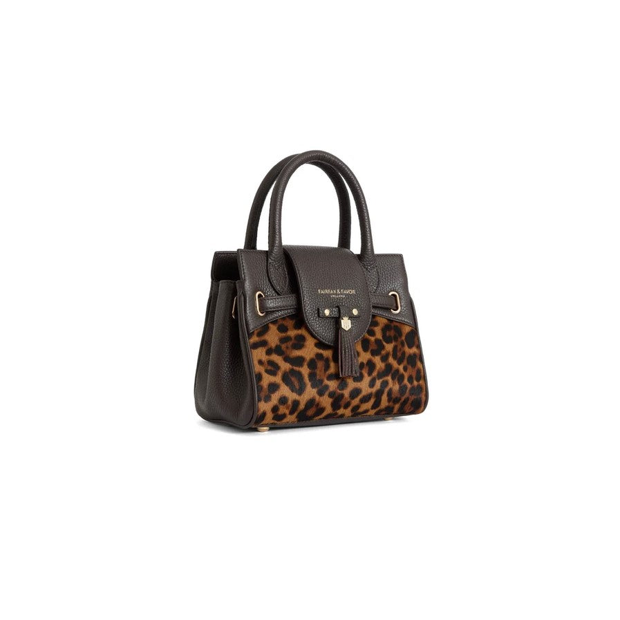 Mini Windsor Handbag in Leopard Haircalf