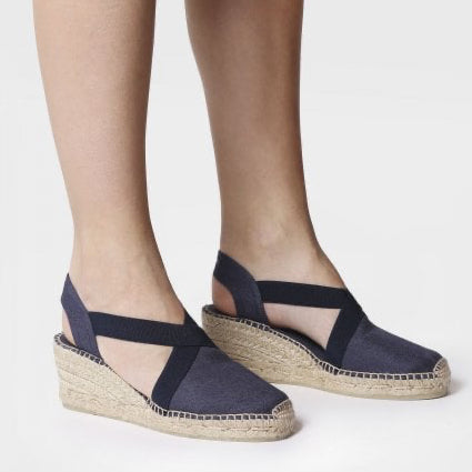 Ter Wedge Heel Espadrille in Mari Navy