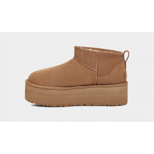 Womens Ultra Mini Platform in Chestnut