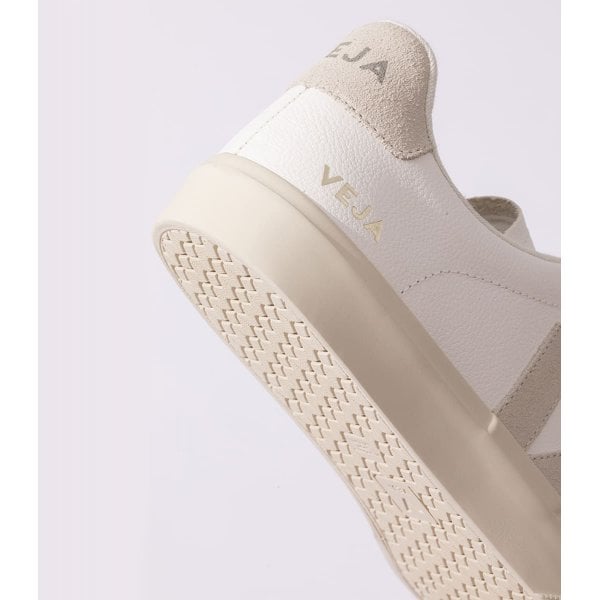 Campo ChromeFree Leather Trainer in White/Natural Suede