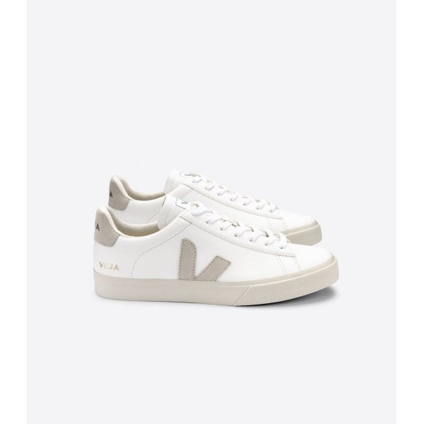 Campo ChromeFree Leather Trainer in White/Natural Suede