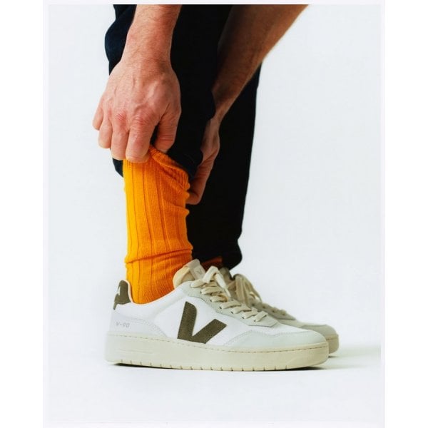 Unisex V-90 B-Mesh in White/Kaki