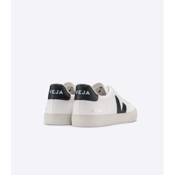Womens Campo ChromeFree Leather Trainer in White/Black