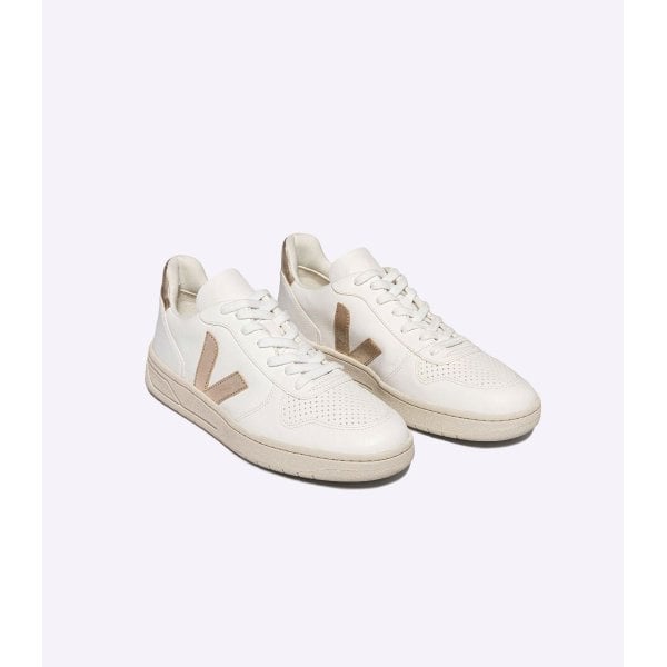 Womens V10 Leather Shoe in Extra white Platine