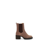 Boudica Heeled Boot in Deep Taupe
