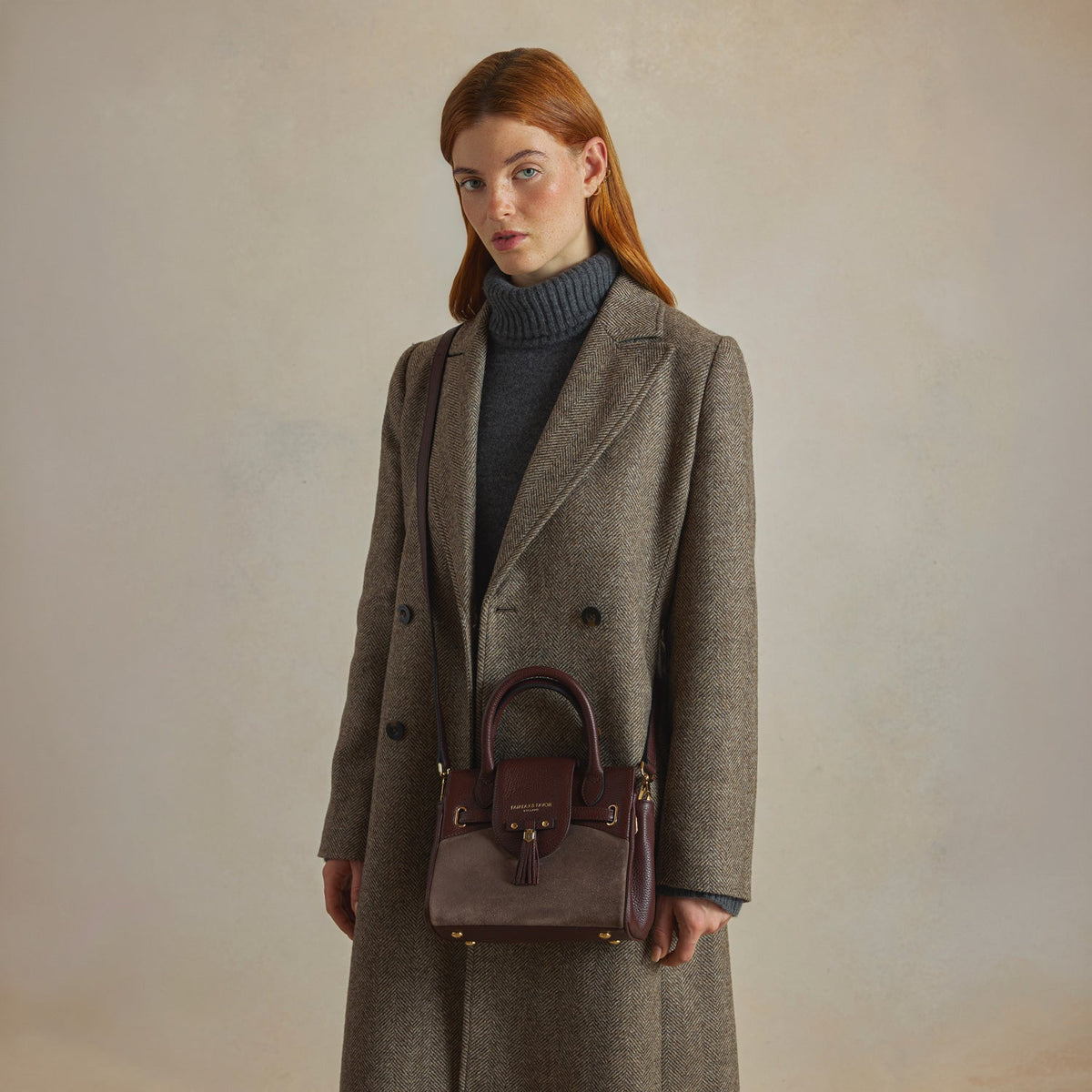 Mini Windsor Handbag in Port Deep Taupe