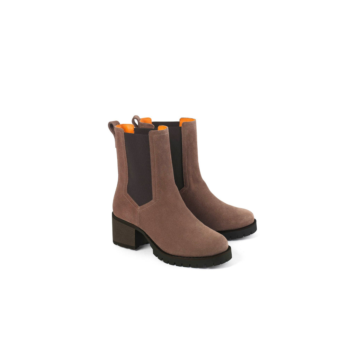 Boudica Heeled Boot in Deep Taupe
