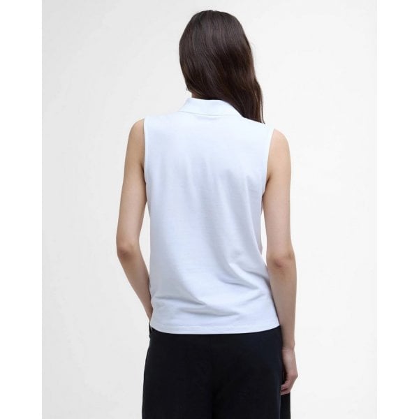 Bowford Sleeveless Polo Top in White
