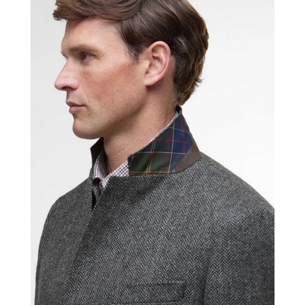 Firth Moons Blazer in Grey Herrringbone