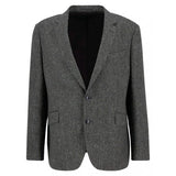 Firth Moons Blazer in Grey Herrringbone
