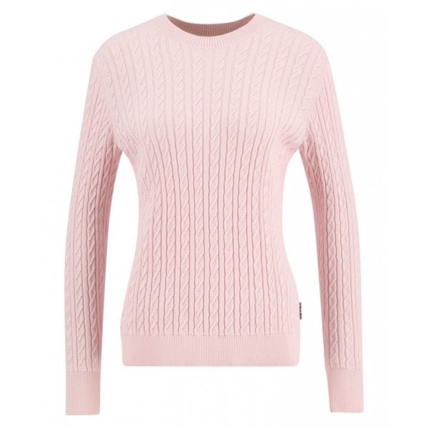 Hartland Crew Knitted Jumper in Pink