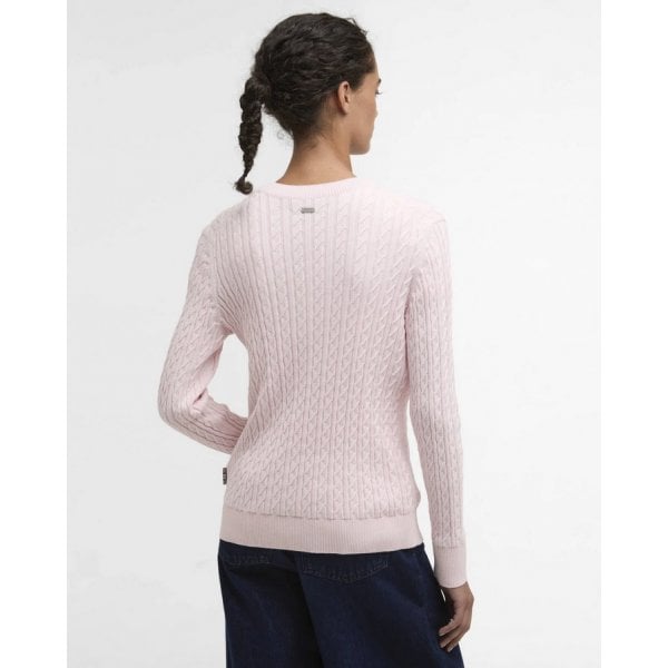 Hartland Crew Knitted Jumper in Pink