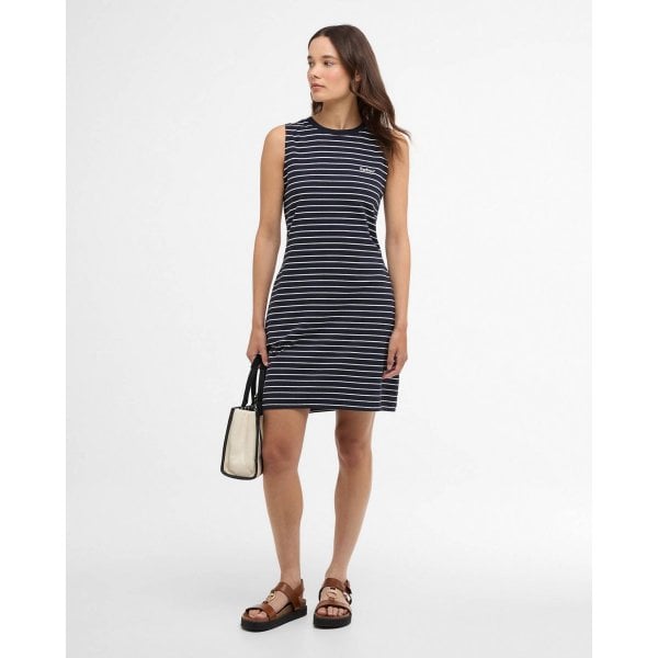 Hartland Mini Dress In Navy/Cloud Stripe