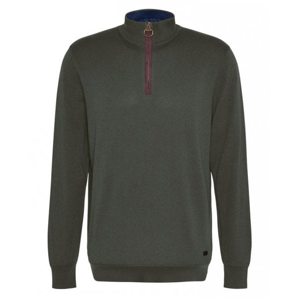 Mens Bayfield Half Zip in Mid Olive