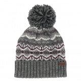 Mens Case Fairisle Beanie in Black Slate Tartan