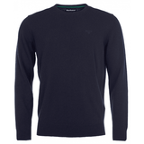 Mens Essential Lambswool V Neck Jumper in Navy