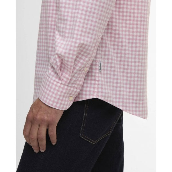 Mens Gingham Shirt in Pink