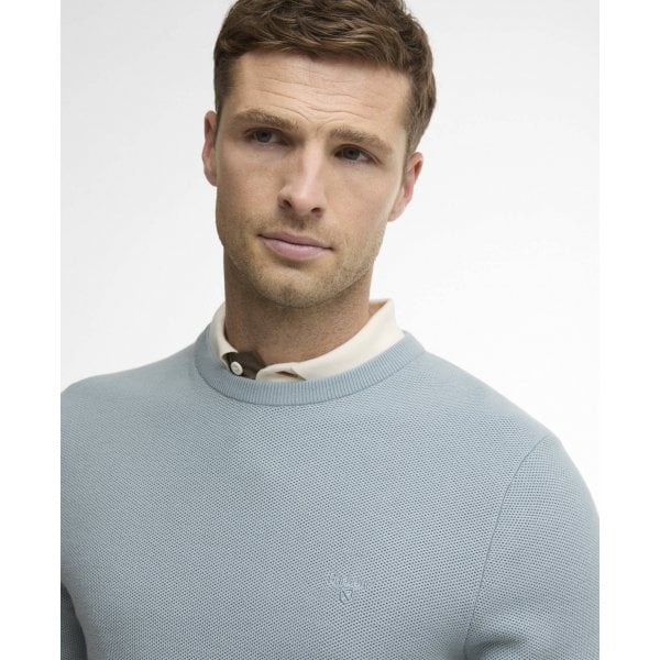 Mens Honeycomb Crew in Slate