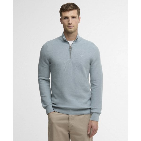 Mens Honeycomb Half Zip in Slate