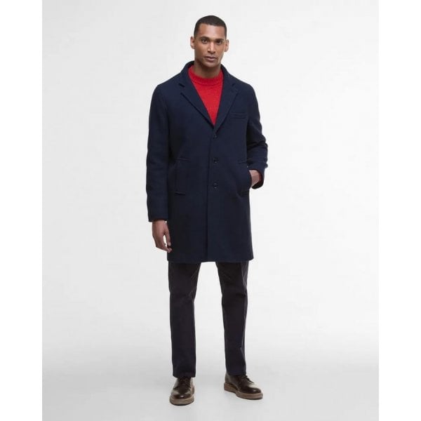 Mens Kirkbridge Wool Coat in Navy