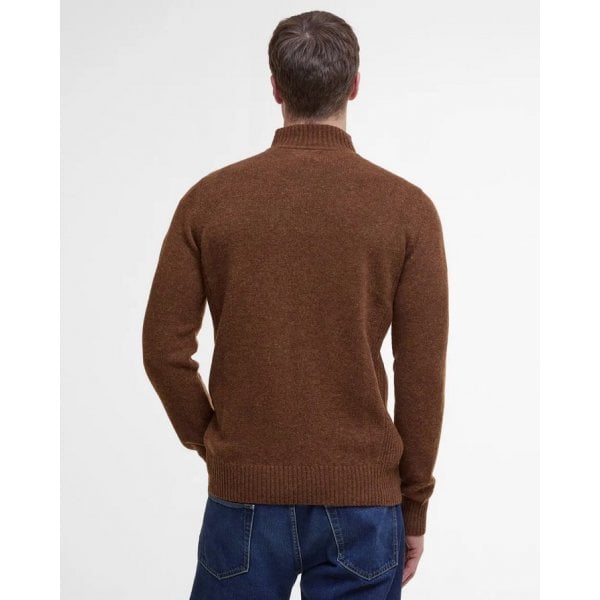Mens Nelson Essential Half Zip in Dark Sand