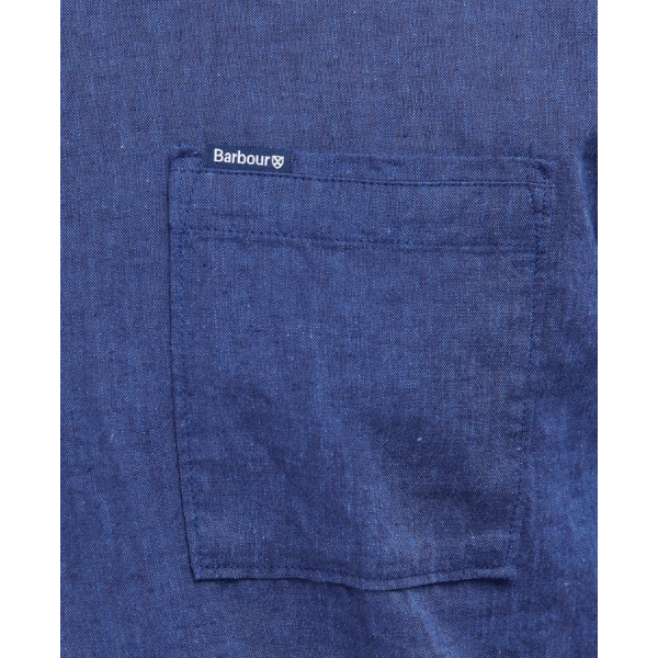 Mens Nelson Short Sleeved Summer Shirt in Indigo