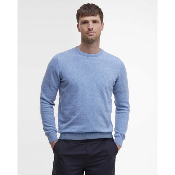 Mens Pima Crew in Dark Chambray