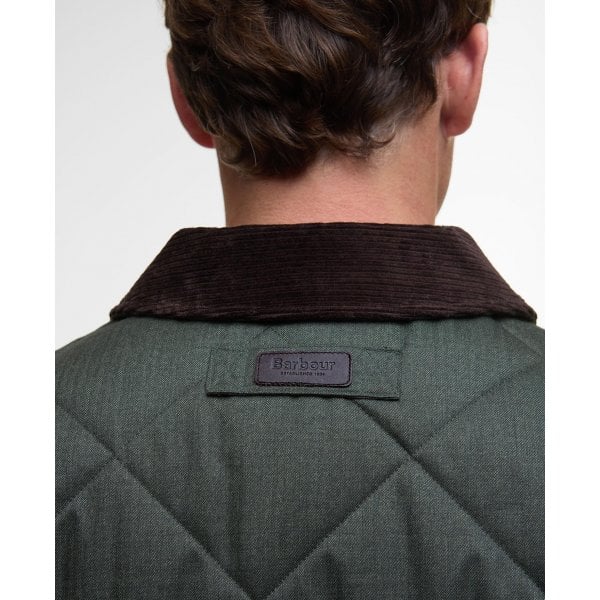 Mens Winter Country Liddesdale Quilted Jacket in Olive