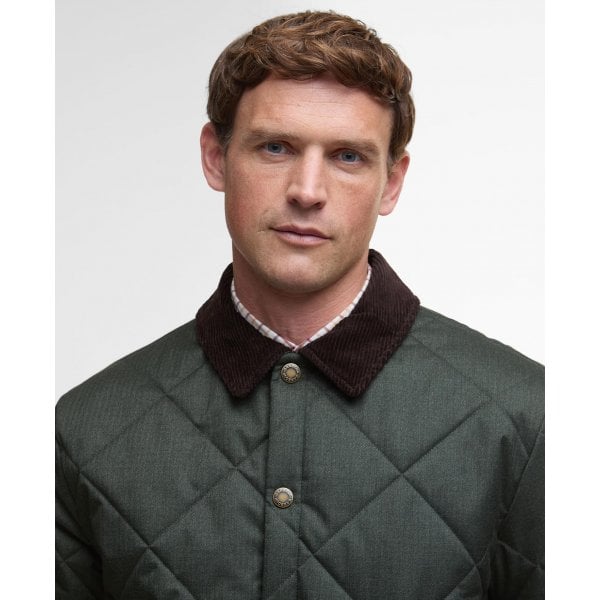Mens Winter Country Liddesdale Quilted Jacket in Olive