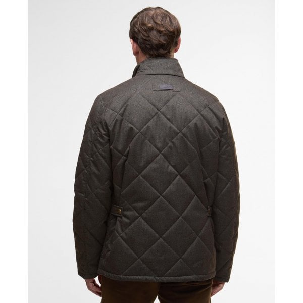 Mens Winter Shoveler Quilted Jacket in Dark Olive